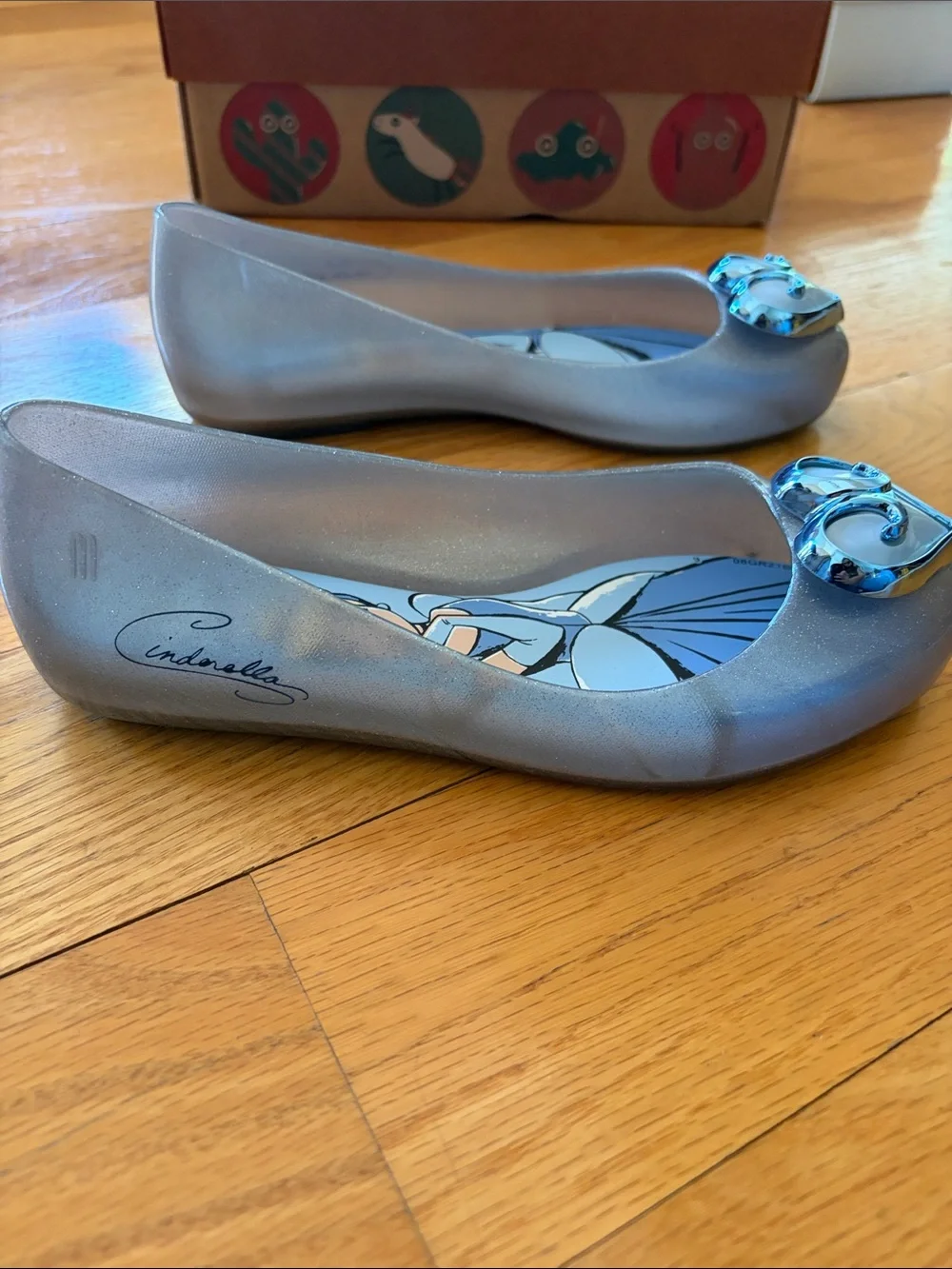 Mini Melissa - Disney Cinderella Light Blue Ballet Flats